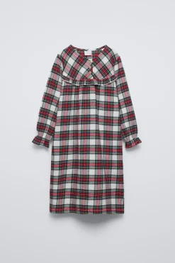Niños ZARA 6 - 14 Años·Pijamas<6-14 AÑOS/ CAMISÓN FRANELA CUADROS