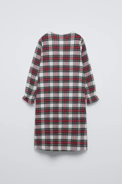 Niños ZARA 6 - 14 Años·Pijamas<6-14 AÑOS/ CAMISÓN FRANELA CUADROS