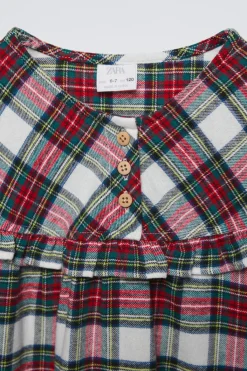 Niños ZARA 6 - 14 Años·Pijamas<6-14 AÑOS/ CAMISÓN FRANELA CUADROS