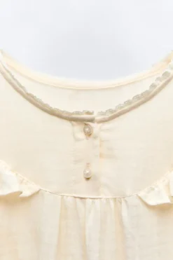 Niños ZARA 6 - 14 Años·Pijamas<6-14 AÑOS/ CAMISÓN PUNTILLA