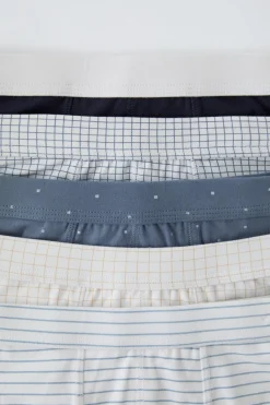 Niños ZARA 6 - 14 Años·Ropa Interior / Calcetines<6-14 AÑOS/ PACK CINCO BÓXER CUADROS Y RAYAS