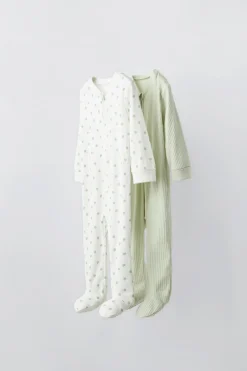 Niños ZARA 1½ - 6 Años·Pijamas|1½ - 6 Años·Pijamas<0-1 AÑOS/ PACK DOS PIJAMAS ENTEROS MANZANAS