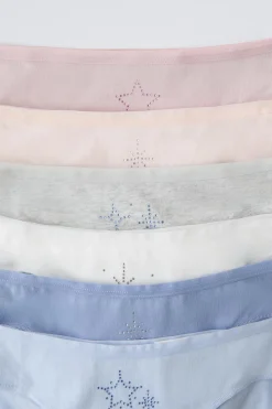 Niños ZARA 6 - 14 Años·Ropa Interior / Calcetines<6-14 AÑOS/ PACK SEIS BRAGUITAS STRASS