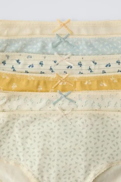 Niños ZARA 1½ - 6 Años·Ropa Interior / Calcetines<2-6 AÑOS/ PACK SEIS BRAGUITAS FLORES