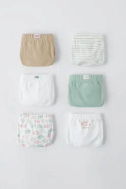 Niños ZARA 1½ - 6 Años·Ropa Interior / Calcetines|Accesorios / Zapatos / 0 - 14 Años<2-6 AÑOS/ PACK SEIS SLIPS SAFARI