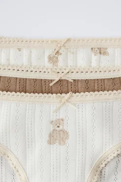 Niños ZARA 1½ - 6 Años·Ropa Interior / Calcetines<2-6 AÑOS/ PACK TRES BRAGUITAS POINTELLE OSOS
