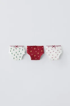 Niños ZARA 1½ - 6 Años·Ropa Interior / Calcetines<2-6 AÑOS/ PACK TRES BRAGUITAS ESTAMPADO