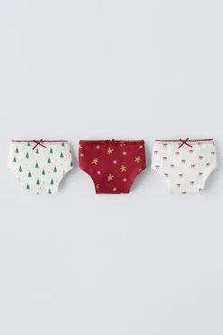 Niños ZARA 1½ - 6 Años·Ropa Interior / Calcetines<2-6 AÑOS/ PACK TRES BRAGUITAS ESTAMPADO