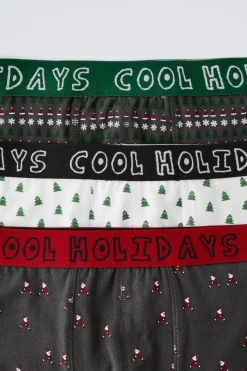 Niños ZARA 6 - 14 Años·Ropa Interior / Calcetines<6-14 AÑOS/ PACK TRES BÓXER PAPÁ NOEL Y ARBOLITOS