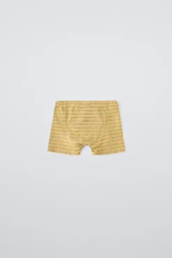 Niños ZARA 6 - 14 Años·Ropa Interior / Calcetines<6-14 AÑOS/ PACK TRES BÓXER RAYAS BOTONES
