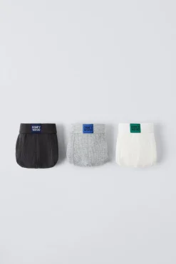 Niños ZARA 6 - 14 Años·Ropa Interior / Calcetines<6-14 AÑOS/ PACK TRES BÓXER RIB ETIQUETA