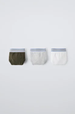 Niños ZARA 6 - 14 Años·Ropa Interior / Calcetines<6-14 AÑOS/ PACK TRES SLIPS RAYAS
