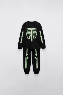 Niños ZARA 1½ - 6 Años·Pijamas|1½ - 6 Años·Pijamas<2-6 AÑOS/ PIJAMA ESQUELETO GLOW IN THE DARK