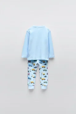 Niños ZARA 1½ - 6 Años·Pijamas|1½ - 6 Años·Pijamas<2-6 AÑOS/ PIJAMA GRUAS WAFFLE