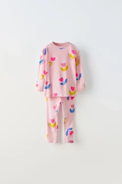Niños ZARA 1½ - 6 Años·Pijamas<2-6 AÑOS/ PIJAMA TULIPANES