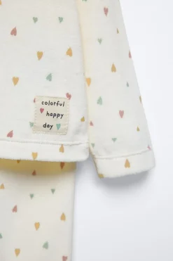 Niños ZARA 1½ - 6 Años·Pijamas|1½ - 6 Años·Pijamas<18 MESES - 6 AÑOS/ PIJAMA VELOUR CORAZONES
