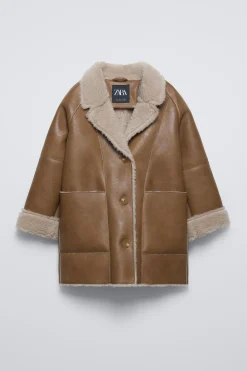 Niños ZARA 6 - 14 Años·Abrigos<ABRIGO BORREGUILLO DOBLE FAZ