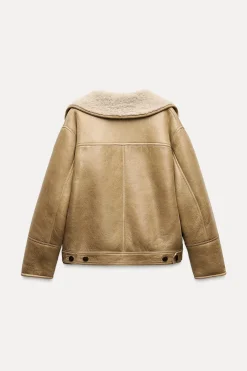 Hot ABRIGO CORTO DOBLE FAZ 100% PIEL Mujer Abrigos / Anoraks