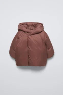 Niños ZARA 0 - 6 Meses·Sacos / Buzos|6 - 18 Meses·Conjuntos<ABRIGO CRUZADO ACOLCHADO
