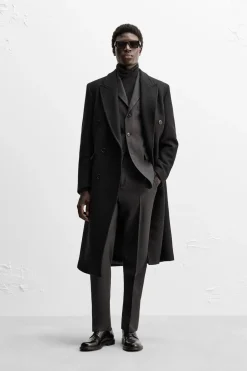 Clearance ABRIGO CRUZADO LANA Hombre Cazadoras|Abrigos / Gabardinas