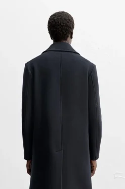 Discount ABRIGO CRUZADO MEZCLA LANA Hombre Cazadoras|Abrigos / Gabardinas