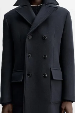 Discount ABRIGO CRUZADO MEZCLA LANA Hombre Cazadoras|Abrigos / Gabardinas