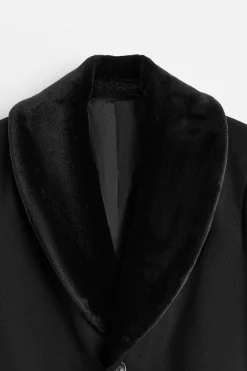 Discount ABRIGO CUELLO COMBINADO Hombre Cazadoras|Abrigos / Gabardinas