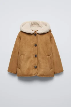 Niños ZARA 1½ - 6 Años·Abrigos|6 - 18 Meses·Abrigos / Buzos<ABRIGO DOBLE FAZ CAPUCHA