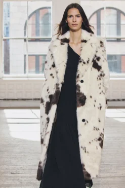 Best ABRIGO EFECTO PELO ESTAMPADO ANIMAL ZW COLLECTION Mujer Abrigos / Anoraks