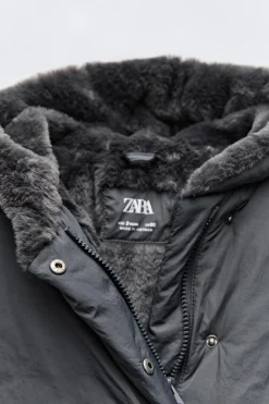 Niños ZARA 1½ - 6 Años·Abrigos|6 - 18 Meses·Abrigos / Buzos<ABRIGO FORRADO CAPUCHA
