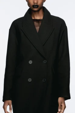 Clearance ABRIGO OVERSIZE CON LANA Mujer Abrigos / Anoraks