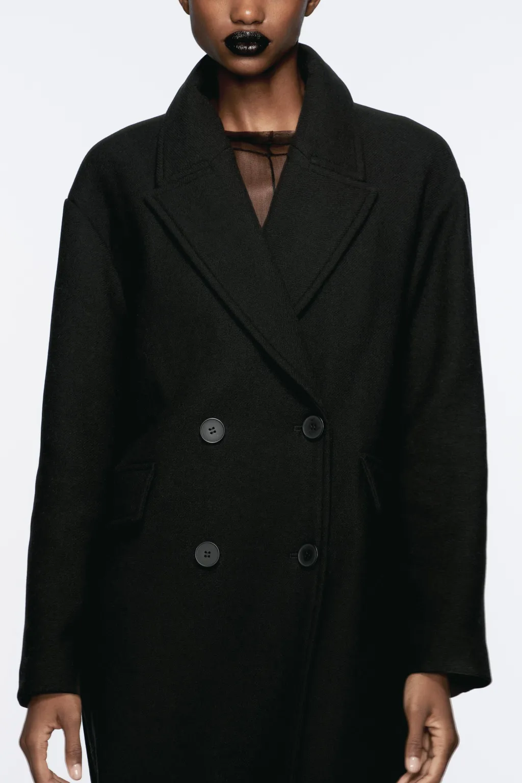 Clearance ABRIGO OVERSIZE CON LANA Mujer Abrigos / Anoraks