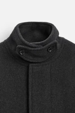 Clearance ABRIGO RELAXED FIT CON LANA Hombre Cazadoras|Abrigos / Gabardinas