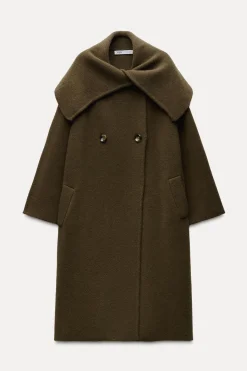 Discount ABRIGO SOLAPA ANCHA 100% LANA Mujer Abrigos / Anoraks|Cárdigan / Jerséis