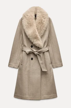 Clearance ABRIGO SOLAPA EFECTO PELO Mujer Abrigos / Anoraks