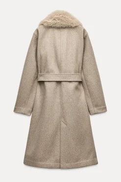 Clearance ABRIGO SOLAPA EFECTO PELO Mujer Abrigos / Anoraks