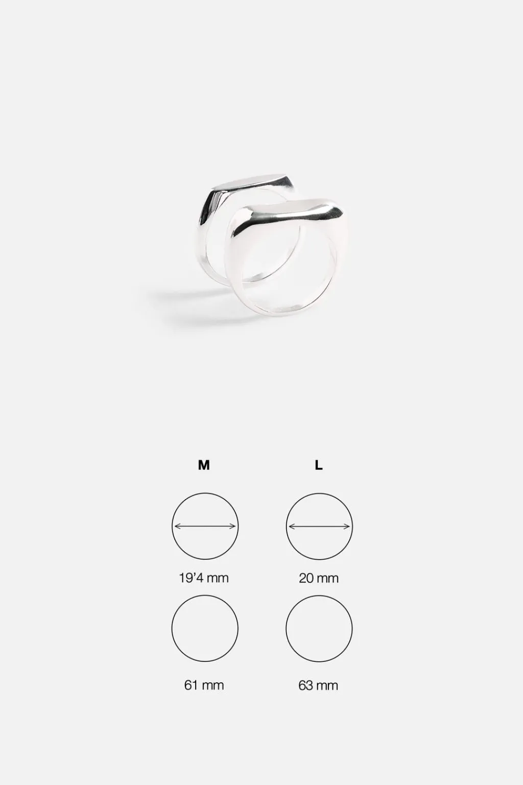 Clearance ANILLOS COMBINADOS PACK 2 Hombre Accesorios