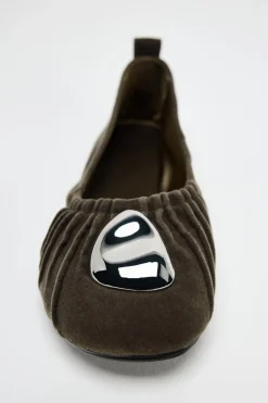 Discount BAILARINA ADORNO METÁLICO Mujer Zapatos