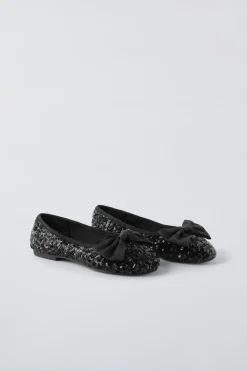Niños ZARA 6 - 14 Años·Zapatos<BAILARINA LENTEJUELAS LAZO