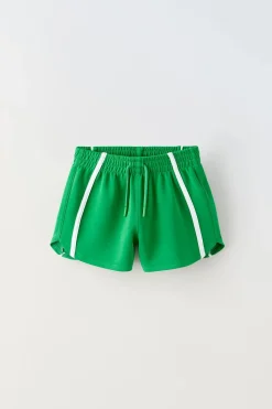Niños ZARA 6 - 14 Años·Faldas / Bermudas|6 - 14 Años·Total Look<BERMUDA BANDAS CONTRASTE