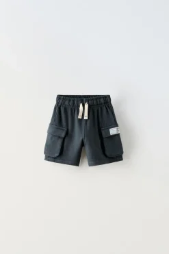 Niños ZARA 1½ - 6 Años·Pantalones / Leggings|1½ - 6 Años·Deporte / Chándal<BERMUDA CARGO ETIQUETA