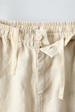 Niños ZARA 6 - 14 Años·Pantalones<BERMUDA CARGO LINO