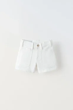 Niños ZARA 6 - 14 Años·Faldas / Bermudas<BERMUDA DENIM CINTURA ALTA