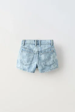 Niños ZARA 6 - 14 Años·Faldas / Bermudas|6 - 14 Años·Total Look<BERMUDA DENIM FLORES