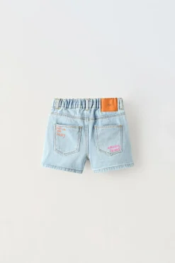 Niños ZARA 1½ - 6 Años·Jeans / Denim|1½ - 6 Años·Faldas / Bermudas<BERMUDA DENIM GRAFFITI MINNIE MOUSE © DISNEY