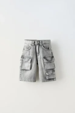 Niños ZARA 6 - 14 Años·Jeans<BERMUDA DENIM MULTIBOLSILLOS
