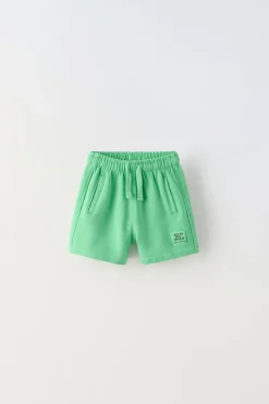 Niños ZARA 1½ - 6 Años·Pantalones / Leggings|1½ - 6 Años·Deporte / Chándal<BERMUDA FELPA ETIQUETA