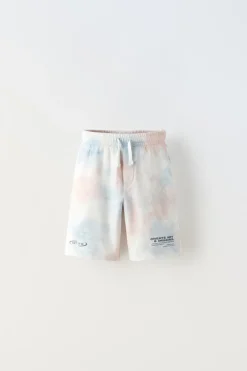 Niños ZARA 6 - 14 Años·Pantalones<BERMUDA FELPA TIE DYE