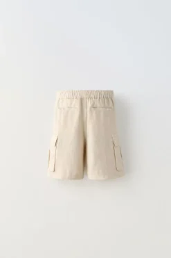 Niños ZARA 6 - 14 Años·Pantalones<BERMUDA LINO CARGO