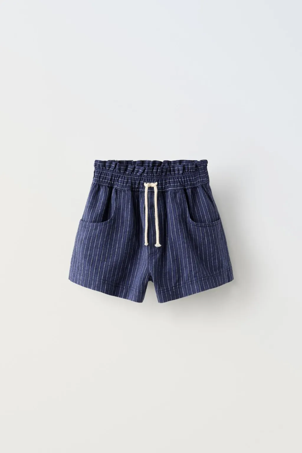 Niños ZARA 6 - 14 Años·Faldas / Bermudas|6 - 14 Años·Total Look<BERMUDA RAYAS CON LINO